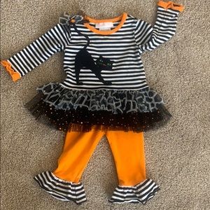 Sweet Halloween Black Cat Tulle top 2pc outfit